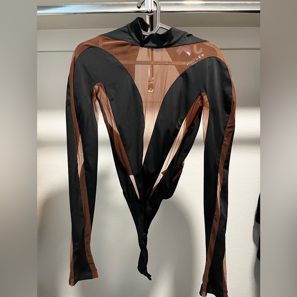 MUGLER X H&M Mesh Bodysuit Size XS